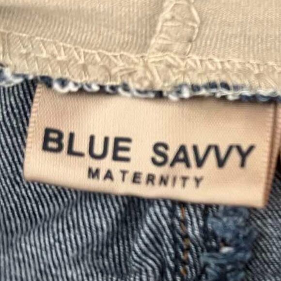 BLUE SAVVY Blue skinny jeans high ankle-length fit for pregnant women; Size: S - Picture 3 of 10